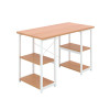 Jemini Soho Desk 4 Straight Shelves 1200x600x770mm Beech/White KF90781