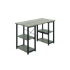 Jemini Soho Desk 4 Straight Shelves 1200x600x770mm Grey Oak/Black KF90787