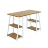 Jemini Soho Desk 4 Angled Shelves 1300x600x770mm Oak/White KF90790