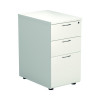 First 3 Drawer Desk High Pedestal 404x600x730mm White KF98511