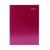 Desk Diary Day Per Page Appointments A4 Burgundy 2022 KFA41ABG22