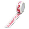 PRINTED TAPE HANDLE W/CARE WHT/RD P6