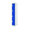 Four Compartment Express Standard Locker 300x300x1800mm Blue Door MC00145