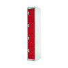 Four Compartment Express Standard Locker 300x300x1800mm Red Door MC00147
