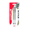 Uni-Ball Gold and Silver Pens Twin Pack Clipstrip (Pack of 12) 153486009