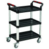 BARTON 3 SHELF STD PLASTIC TROLLEY