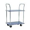 BARTON 2 SHELF TROLLEY SLVER/BLUE