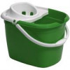 Plastic Mop Bucket c/w Cone Wringer Green 15Lt per Each