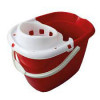 Plastic Mop Bucket c/w Cone Wringer Red 15 Lt per Each