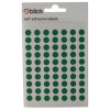 BLICK COLOURED LBLS 8MM GREEN PK9800