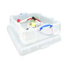 Really Useful 70L Plastic Storage Box W810xD620xH225mm Clear 70C