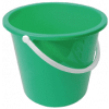 Round Plastic Bucket ~ Green 9 Ltr (2 gal) per Each
