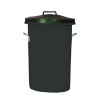 HD STORAGE BIN WITH LID/HANDLES BLK