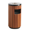 Outdoor Litter Bin Wood Effect 33 Litre 316874