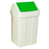 50L SWING BIN WHITE/GREEN 330351