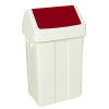 50 LITRE SWING BIN WHITE/RED 330352