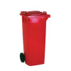 2 WHEEL REFUSE CONTAINER RED 80L