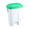 Derby Plastic Pedal Bin 60 Litre White/Green 348015
