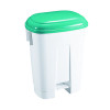 30L PLASTIC BIN WHITE/GREEN 348024