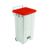 90L MOBILE PEDAL BIN LID RED 357004