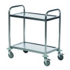 2 SHELF TROLLEY 600X400 SLV