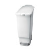 SLIM WHITE PEDAL BIN 40L 382649