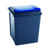 VFM RECYCLING BIN GRY/BLUE LID 50L