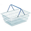 Wire Shopping Baskets Pack of 5 (Zinc coated wite, polythene handles)