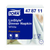 TORK LINSTYLE DINNER NAPKIN WHT PK50
