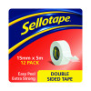 SELLOTAPE DBL SIDED 15MM TAPE PK12