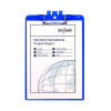 SNOPAKE CLPB WITH PEN HLDR A4 BLUE