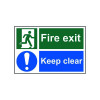 SPECTRUM FIRE EXIT SIGN KEEP CLEAR