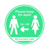 Please Keep 2m Apart SAV LAM Turquoise 190mm (Pack of 25) STP312