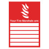 Safety Sign Your Fire Marshals A4 PVC FR09850R