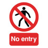 Warning Sign No Entry A5 Self-Adhesive ML01751S