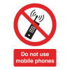Safety Sign Do Not Use Mobile Phones A5 PVC PH01051R