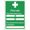 SIGN FIRST AID AND YOUR 600X450MM