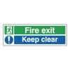 FIRE EXIT KEEP CLEAR 15X45 S/A