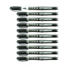 Stabilo Worker+ Colorful Rollerball Pen Fine Black (Pack of 10) 2019/46