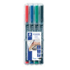 STAEDTLER LUMOCOL OHP PENS AST PK4