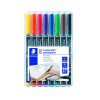 LUMOCOLOUR OHP PEN PERM 318 AST WLT8