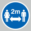 Social Distancing Floor Marker - Keep 2m Distance (Symbol Only)