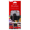 Work of Art Natural Bristle Artist Brushes Flat Tip Black (Pack of 12) TAL06717