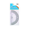 Tiger 180 Degree Clear Plastic Protractor (Pack of 12) 300957