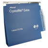 Rexel Crystalfile Extra 50mm Lateral File Blue (Pack of 25) 71765