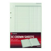 Rexel Crown 3C F9 Treble Cash Refill Sheets (Pack of 100) 75849