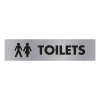 Acrylic Sign Toilet Aluminium 190x45mm SR22366