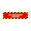 Social Distance Floor Sticker 500x130mm (Pack of 5) Socialstick02