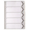 A4 White 1-5 Mylar Index (Multi-punched and Mylar-reinforced tabs and holes) WX01527