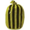 Yellow Tiger Striped Clinical Waste Sack 5 x 50 (250) (For Landfill) 18 x 29 x 39" (FAYB/5) - Available to order